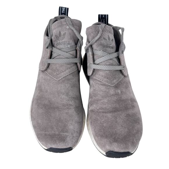 adidas Boost Running Shoes Men's 8.5 Gray Suede Athletic‎ Lace Up Low Top 675001 - Picture 7 of 11